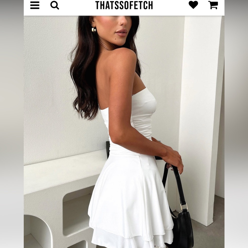 AVEDA Strapless Dress in Cream